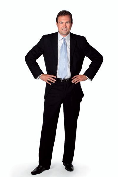man posing in suit