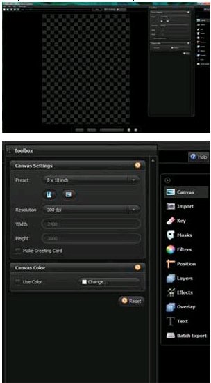 The interface of PhotoKey 4 Pro
